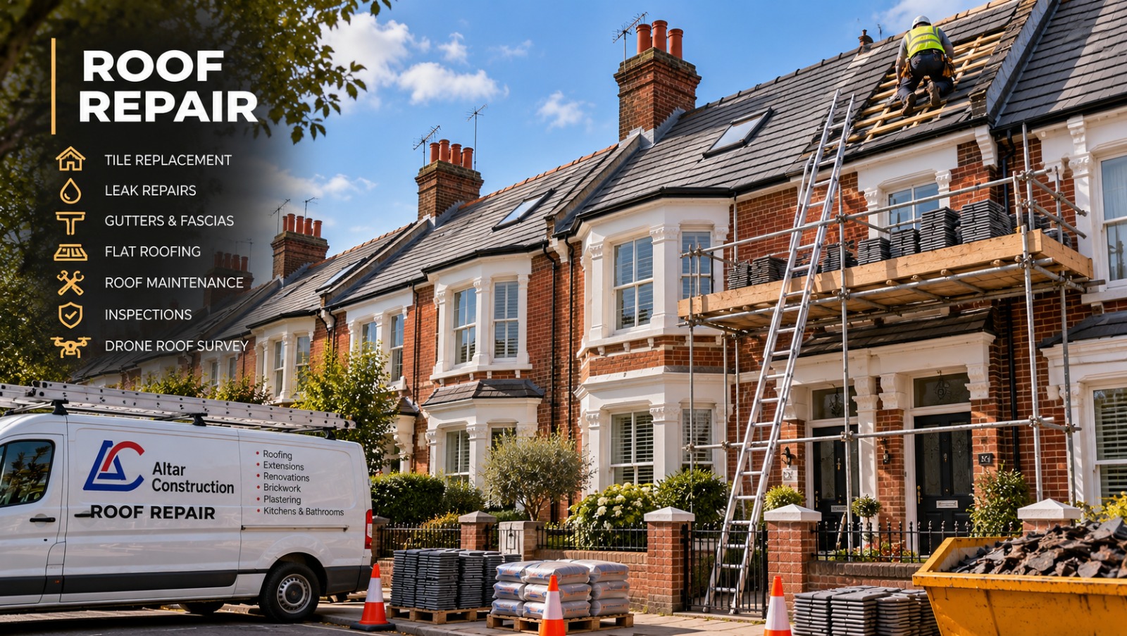 Roof repair work